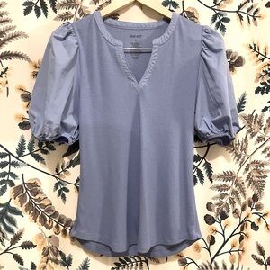 Puff sleeve tee - light blue - Nine West